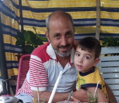 Wassim and his youngest son, Jado.